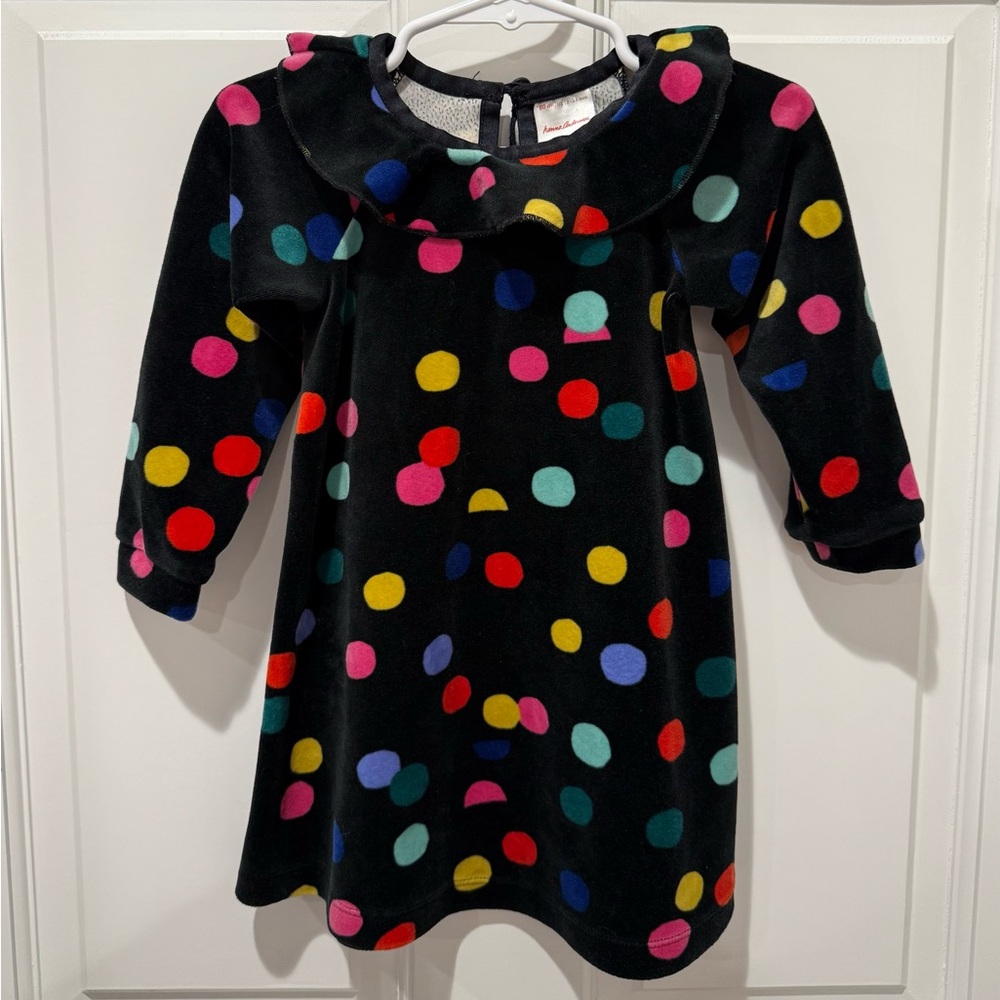 Hanna Andersson Baby Velour Polka Dot Party Dress